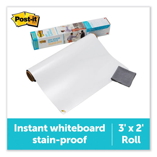 Image of Post-it® Dry Erase Surface, Laminate Film, 36" x 7 mil x 24", White
