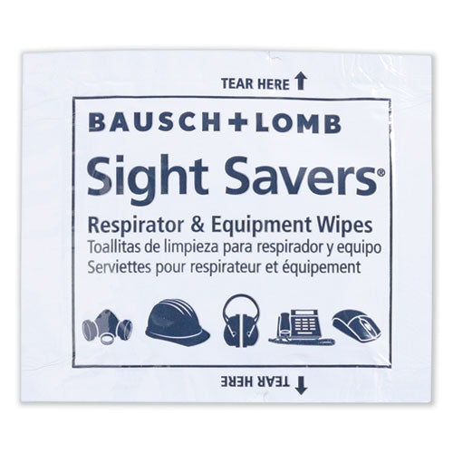 Image of Bausch & Lomb Antibacterial Office Equipment Wet Wipes, Cloth, 5 x 8, Unscented, White, 100/Box