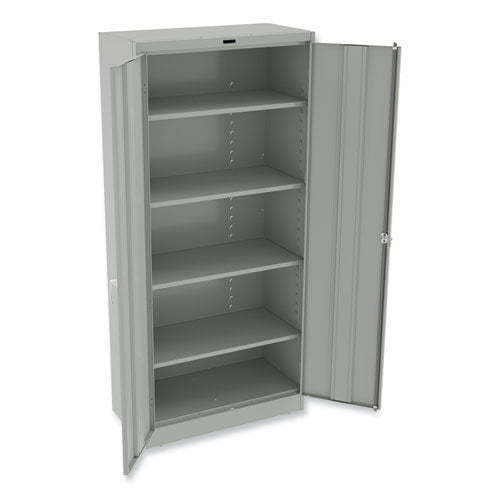 Image of Tennsco 78" High Deluxe Cabinet, 36w X 18d X 78h, Light Gray