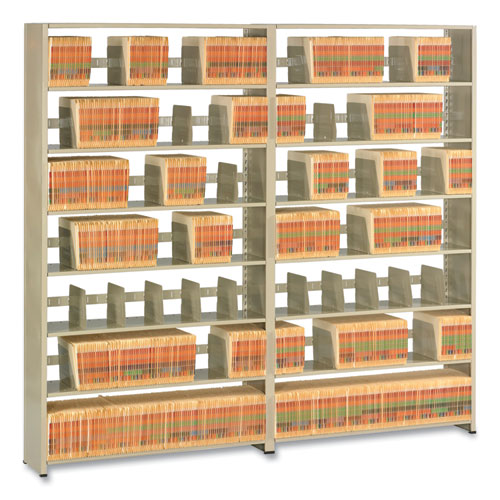 Image of Tennsco Snap-Together Seven-Shelf Closed Add-On Unit, Steel, 48w X 12d X 88h, Sand