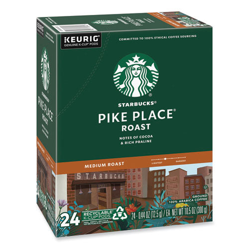Image of Starbucks® Pike Place Coffee K-Cups Pack, 24/box, 4 Box/carton