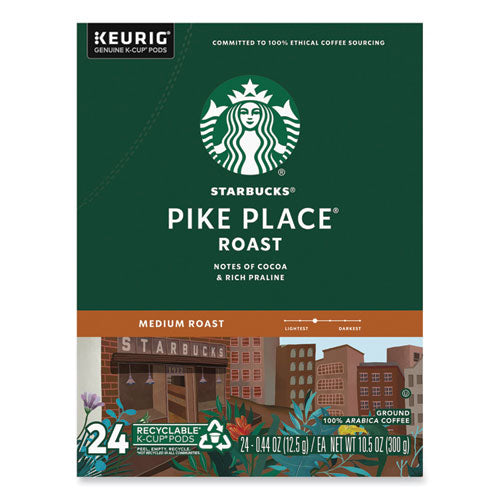 Image of Starbucks® Pike Place Coffee K-Cups Pack, 24/box, 4 Box/carton