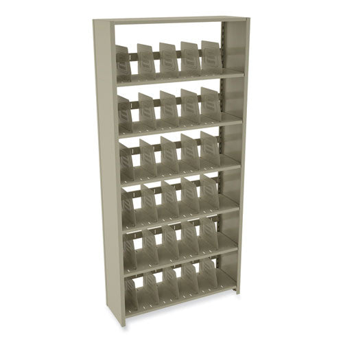 Image of Tennsco Snap-Together Steel Six-Shelf Closed Starter Set, 36w X 12d X 76h, Sand
