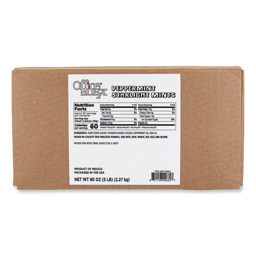 Image of Office Snax® Candy Assortments, Peppermint Candy, 5 lb Box