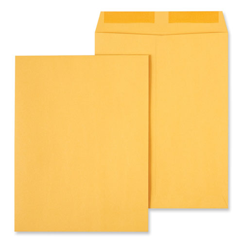 Image of Universal® Catalog Envelope, 28 lb Bond Weight Kraft, #12 1/2, Square Flap, Gummed Closure, 9.5 x 12.5, Brown Kraft, 250/Box
