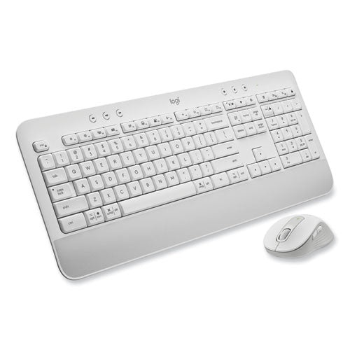Image of Logitech® Signature MK650 Wireless Keyboard and Mouse Combo for Business, 2.4 GHz Frequency/32 ft Wireless Range, Off White