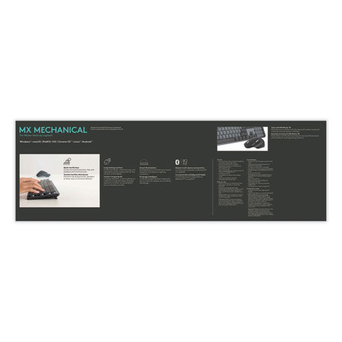 Image of Logitech® MX Mechanical Wireless Illuminated Performance Keyboard, Graphite