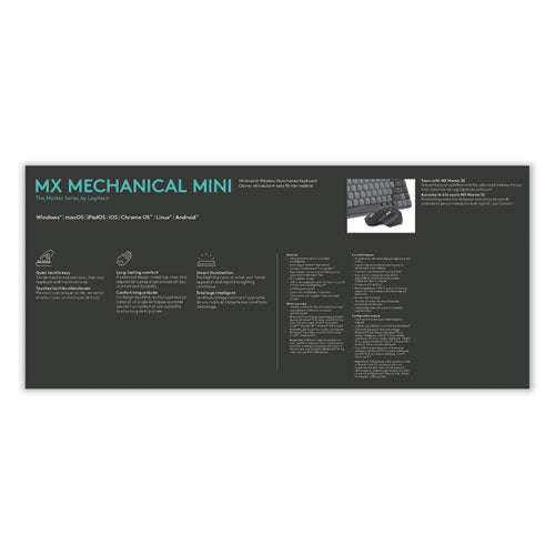 Image of Logitech® MX Mechanical Wireless Illuminated Performance Keyboard, Mini, Graphite