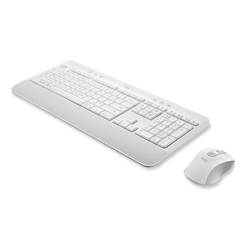Image of Logitech® Signature MK650 Wireless Keyboard and Mouse Combo for Business, 2.4 GHz Frequency/32 ft Wireless Range, Off White