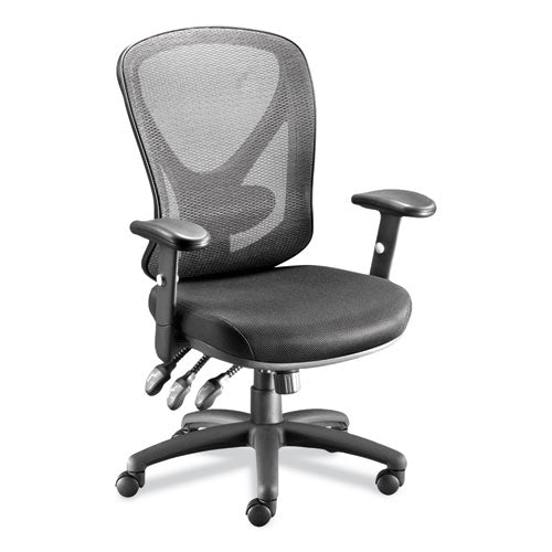 Image of Alera® Alera Aeson Series Multifunction Task Chair, Supports Up to 275 lb, 15" to 18.82" Seat Height, Black Seat/Back, Black Base