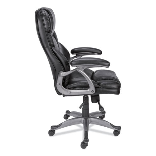 Image of Alera® Alera Birns Series High-Back Task Chair, Supports Up to 250 lb, 18.11" to 22.05" Seat Height, Black Seat/Back, Chrome Base