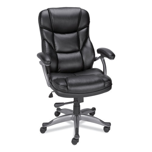 Image of Alera® Alera Birns Series High-Back Task Chair, Supports Up to 250 lb, 18.11" to 22.05" Seat Height, Black Seat/Back, Chrome Base