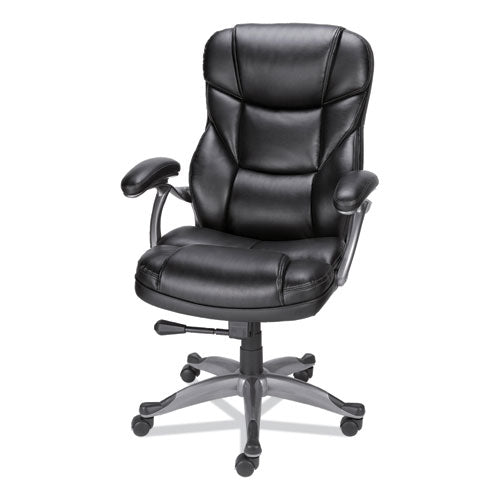 Image of Alera® Alera Birns Series High-Back Task Chair, Supports Up to 250 lb, 18.11" to 22.05" Seat Height, Black Seat/Back, Chrome Base