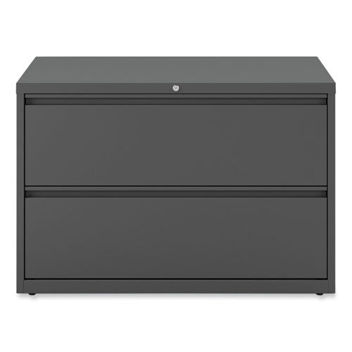 Image of Alera® Lateral File, 2 Legal/Letter-Size File Drawers, Charcoal, 42" x 18.63" x 28"