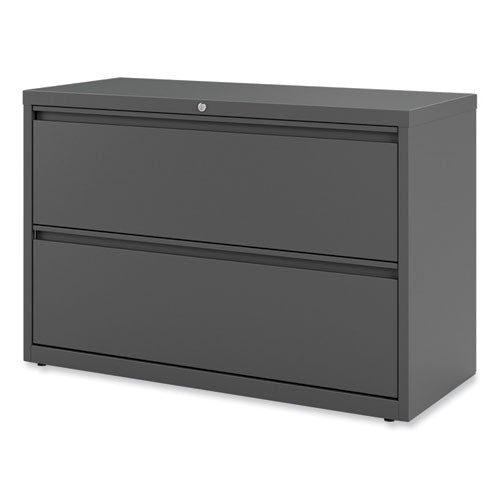 Image of Alera® Lateral File, 2 Legal/Letter-Size File Drawers, Charcoal, 42" x 18.63" x 28"