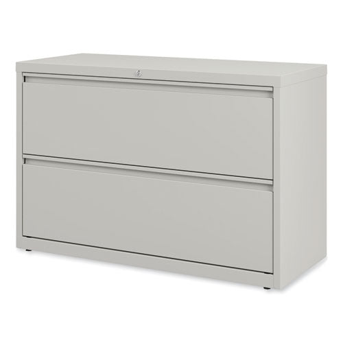 Image of Alera® Lateral File, 2 Legal/Letter-Size File Drawers, Light Gray, 42" x 18.63" x 28"