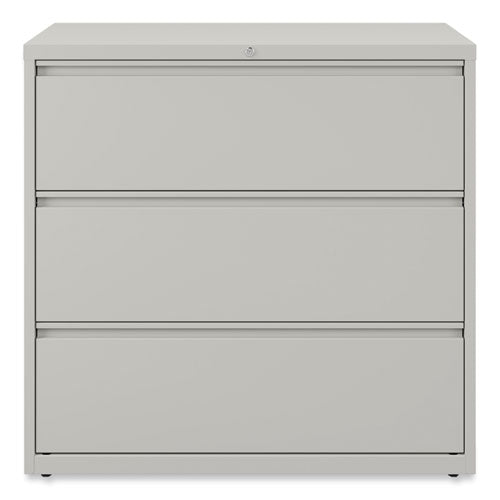 Image of Alera® Lateral File, 3 Legal/Letter/A4/A5-Size File Drawers, Light Gray, 42" x 18.63" x 40.25"