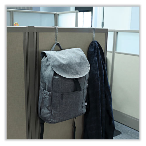 Image of Alera® Single Sided Partition Garment Hook, Steel, 0.5 x 3.13 x 4.75, Over-the-Door/Over-the-Panel Mount, Silver, 2/Pack