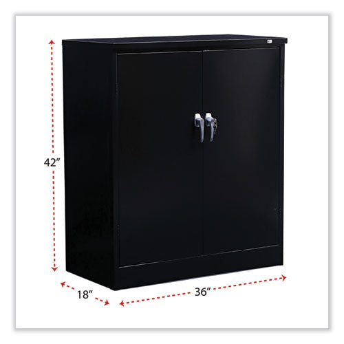 Image of Alera® Assembled 42" High Heavy-Duty Welded Storage Cabinet, Two Adjustable Shelves, 36w X 18d, Black
