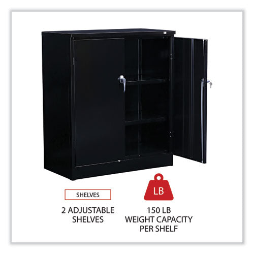 Image of Alera® Assembled 42" High Heavy-Duty Welded Storage Cabinet, Two Adjustable Shelves, 36w X 18d, Black
