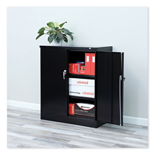 Image of Alera® Assembled 42" High Heavy-Duty Welded Storage Cabinet, Two Adjustable Shelves, 36w X 18d, Black