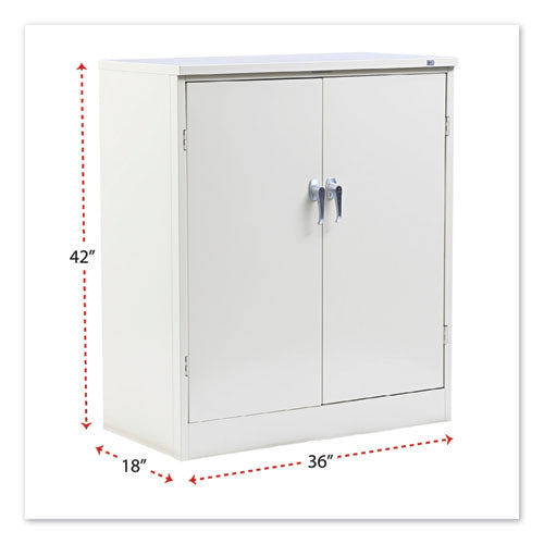 Image of Alera® Assembled 42" High Heavy-Duty Welded Storage Cabinet, Two Adjustable Shelves, 36w X 18d, Putty