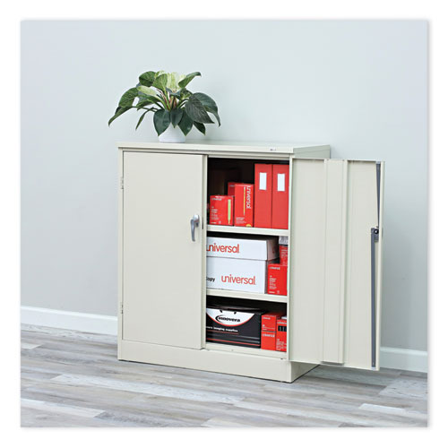 Image of Alera® Assembled 42" High Heavy-Duty Welded Storage Cabinet, Two Adjustable Shelves, 36w X 18d, Putty