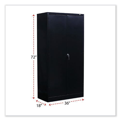 Image of Alera® Standard Assembled Storage Cabinet, 36w x 18d x 72h, Black