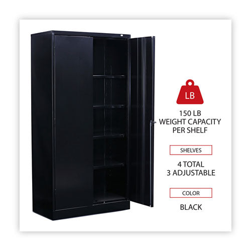 Image of Alera® Standard Assembled Storage Cabinet, 36w x 18d x 72h, Black
