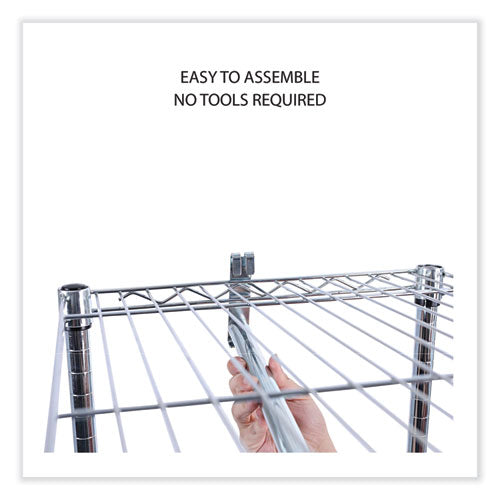 Image of Alera® Wire Shelving Garment Rack, 30 Garments, 36w X 18d X 75h, Silver