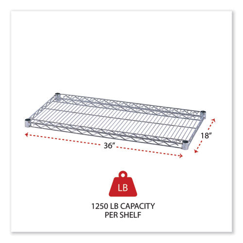 Image of Alera® Industrial Wire Shelving Extra Wire Shelves, 36w X 18d, Silver, 2 Shelves/carton