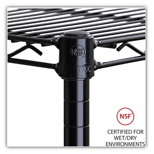 Image of Alera® Industrial Wire Shelving Extra Wire Shelves, 36w X 24d, Black, 2 Shelves/carton