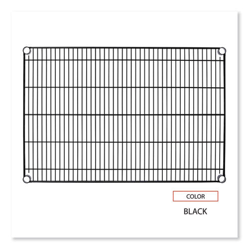 Image of Alera® Industrial Wire Shelving Extra Wire Shelves, 36w X 24d, Black, 2 Shelves/carton