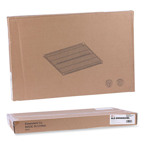 Image of Alera® Industrial Wire Shelving Extra Wire Shelves, 36w X 24d, Black, 2 Shelves/carton