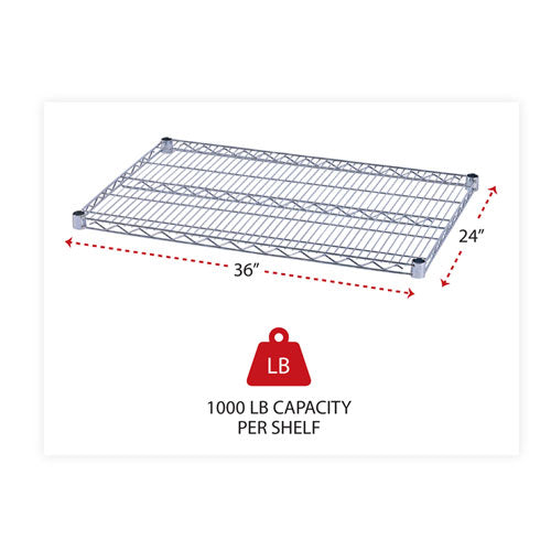 Image of Alera® Industrial Wire Shelving Extra Wire Shelves, 36w X 24d, Silver, 2 Shelves/carton