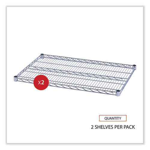 Image of Alera® Industrial Wire Shelving Extra Wire Shelves, 36w X 24d, Silver, 2 Shelves/carton