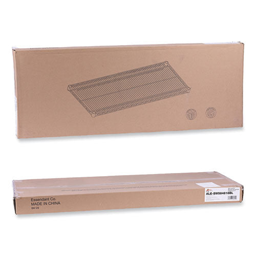 Image of Alera® Industrial Wire Shelving Extra Wire Shelves, 48w X 18d, Black, 2 Shelves/carton