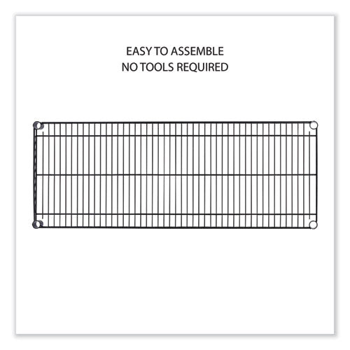 Image of Alera® 5-Shelf Wire Shelving Kit With Casters And Shelf Liners, 48w X 18d X 72h, Black Anthracite