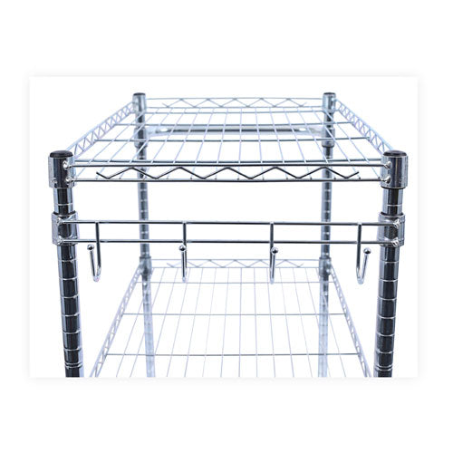 Image of Alera® 5-Shelf Wire Shelving Kit With Casters And Shelf Liners, 48w X 18d X 72h, Silver