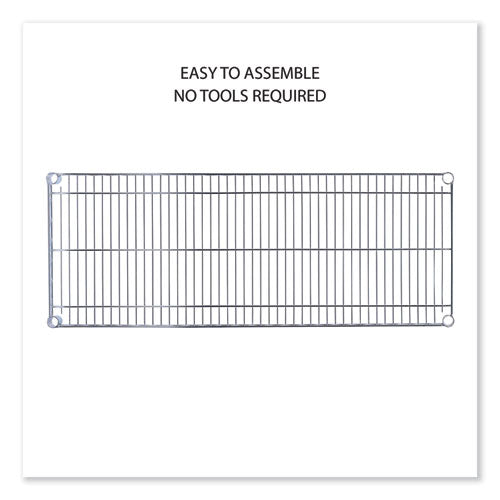 Image of Alera® 5-Shelf Wire Shelving Kit With Casters And Shelf Liners, 48w X 18d X 72h, Silver