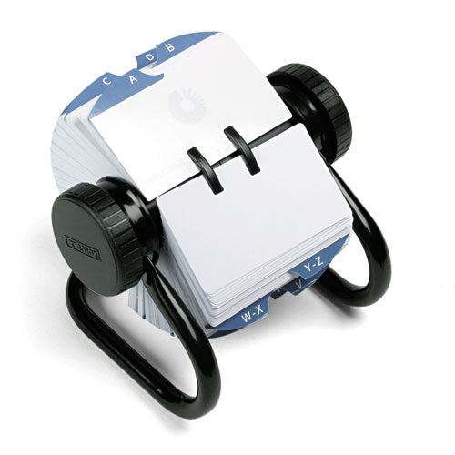 Image of Rolodex Open Rotary Card File, Holds 500 2.25 X 4 Cards, Black