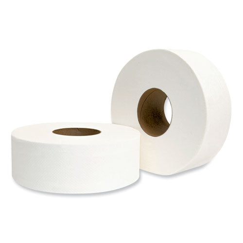 Image of GEN Jumbo Jrt Bath Tissue, Septic Safe, 2-Ply, White, 3.25" X 720 Ft, 12 Rolls/carton