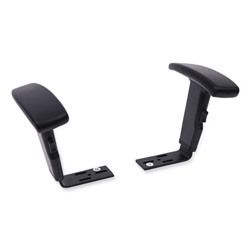 Image of Alera® Optional Height-Adjustable T-Arms for Alera Essentia and Interval Series Chairs, Black, 2/Set