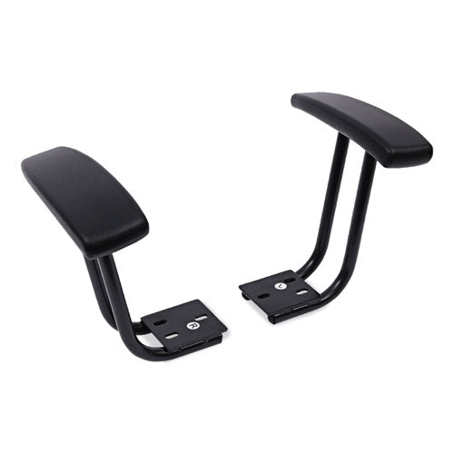 Image of Alera® Optional Fixed Height T-Arms for Alera Essentia and Interval Series Chairs, Black, 2/Set