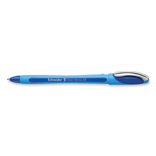 Image of Schneider® Slider Memo Xb Ballpoint Pen, Stick, Extra-Bold 1.4 Mm, Blue Ink, Blue/light Blue Barrel, 10/box