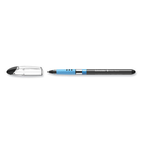 Image of Schneider® Slider Basic Ballpoint Pen, Stick, Extra-Bold 1.4 mm, Black Ink, Black Barrel, 10/Box