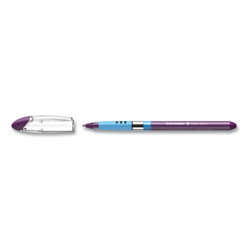Image of Schneider® Slider Basic Ballpoint Pen, Stick, Extra-Bold 1.4 mm, Violet Ink, Violet Barrel, 10/Box