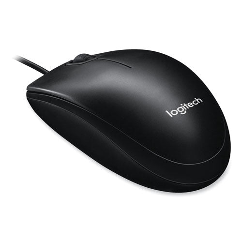 Image of Logitech® M100 Corded Optical Mouse, Usb 2.0, Left/right Hand Use, Black