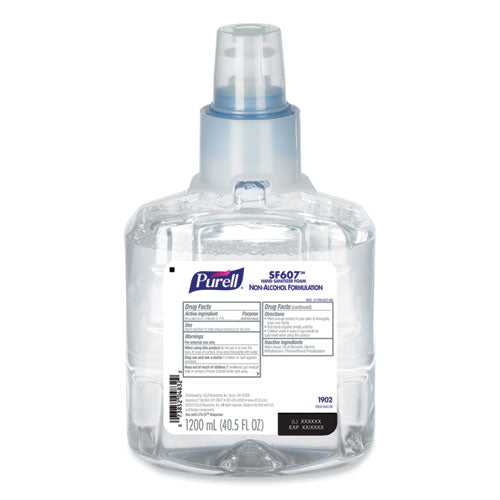 Image of PURELL® SF607 Instant Hand Sanitizer Foam, 1,200 mL Refill, Fragrance-Free, 2/Carton