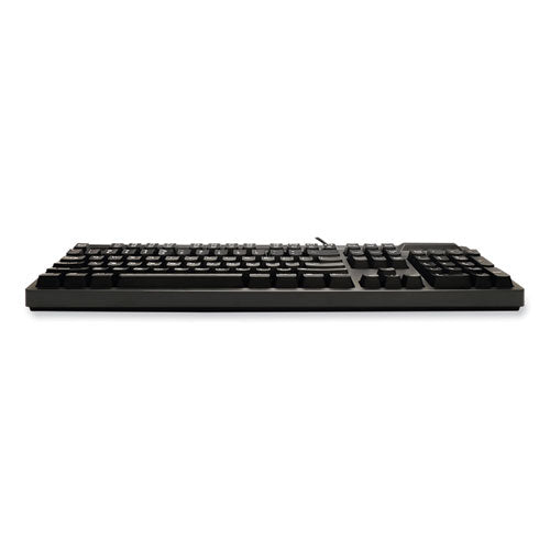 Image of Adesso EasyTouch Smart Card Reader Keyboard AKB-630SB-TAA, 104 Keys, Black